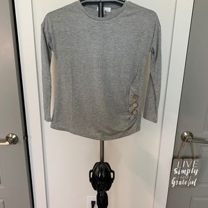 Peyton Bre Ruched with  Side Buttons Top Sizes 12